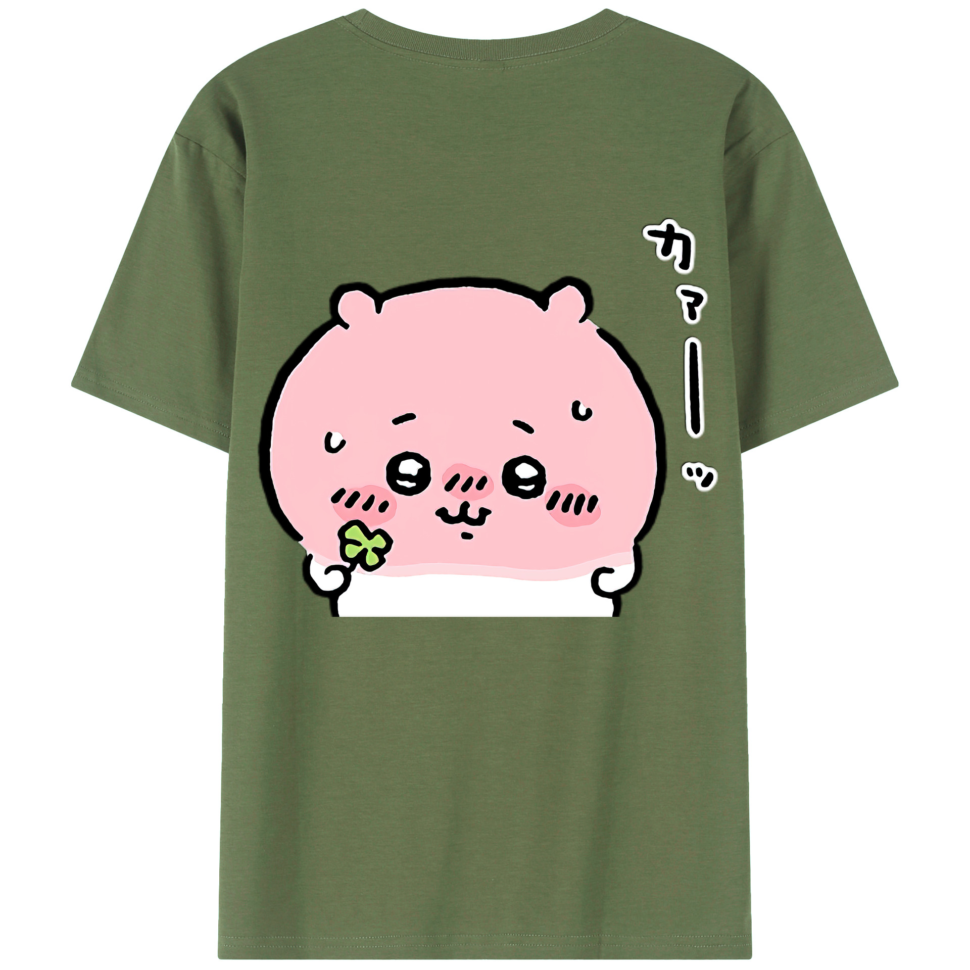 （画像用） ちいかわ ちいかわ Chii-kawa chiikawa 綿100％ メンズ半袖Tシャツ（バックプリント） 通気性